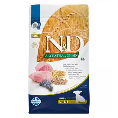 N&D Ancestral Grain Dog Puppy Mini Lamb & Blueberry 2,5kg