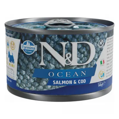 Konzerva N&D Ocean Dog Adult Salmon&Codfish Mini 140g