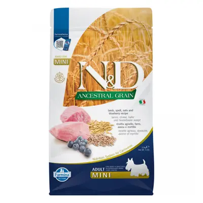 N&D Ancestral Grain Dog Adult Lamb & Blueberry Mini 2,5kg