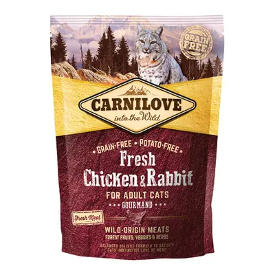 Carnilove Fresh Chicken & Rabbit Gourmand for Adult cats 400g