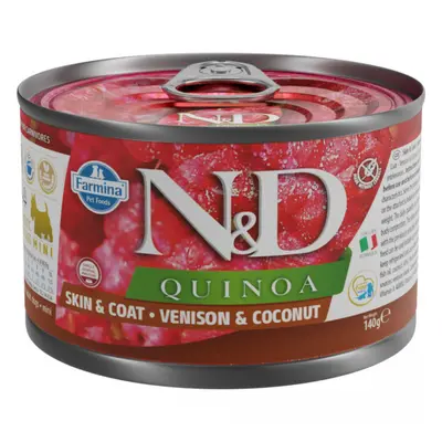 Konzerva N&D Quinoa Dog Skin&Coat Venison 140g