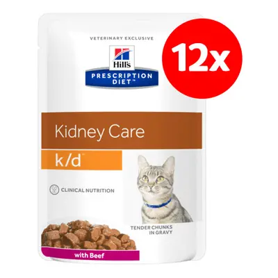 Hill´s Prescription Diet Feline k/d beef kapsička 12x85g