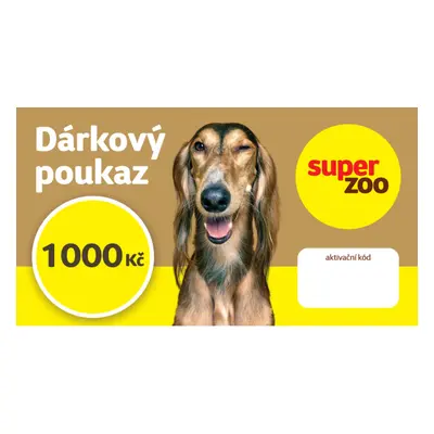 Dárkový poukaz Super zoo 1000 Kč