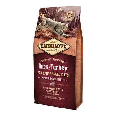 Carnilove Duck and Turkey Large Breed Cats – Muscles,Bones,Joints 6kg