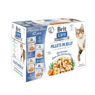 Kapsičky Brit Care Cat Flavour box Fillet in Jelly 12x85g