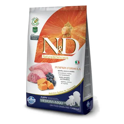 N&D Pumpkin Dog Puppy M/L Lamb & Blueberry 2,5kg