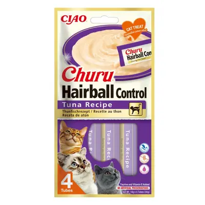 Churu lízací pochoutka Hairball tuňák 4x14g