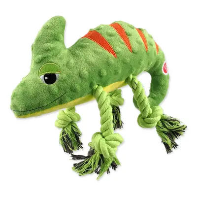 Hračka Dog Fantasy Jungle chameleon pískací zelená 28cm ​