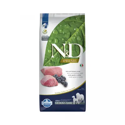 N&D Prime Dog Adult Medium/Maxi Lamb&Blueberry 12kg