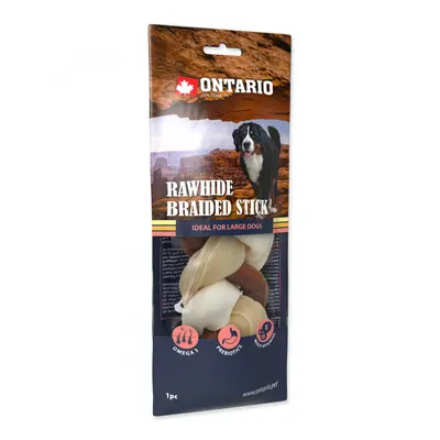 Ontario Rawhide Snack Braided Stick Mix 17,5cm