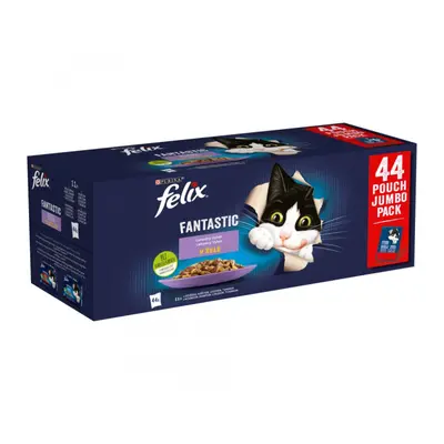 Felix Fantastic Multipack hovězí/ kuře/ losos/ tuňák v želé 44x85g