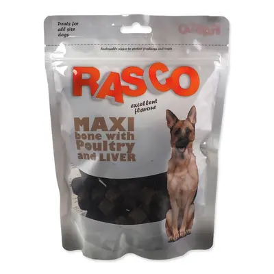 Pochoutka Rasco Maxi kost s drůbežím a játry 5cm 450g