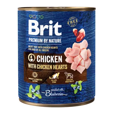 Konzerva Brit Premium by Nature Chicken with Hearts 800g