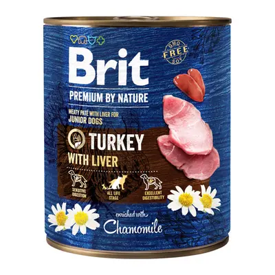 Konzerva Brit Premium by Nature Turkey with Liver 800g