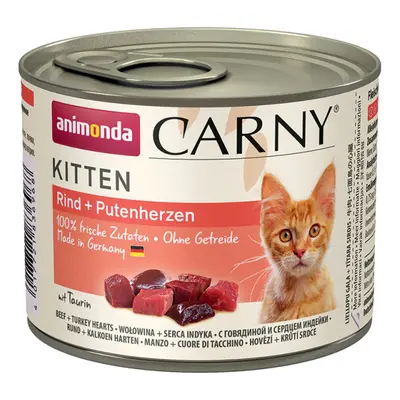 Konzerva ANIMONDA Carny Kitten hovězí + krůtí srdíčka 200g