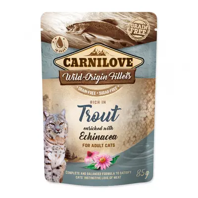 Kapsička Carnilove Cat Pouch pstruh a echinacea 85g