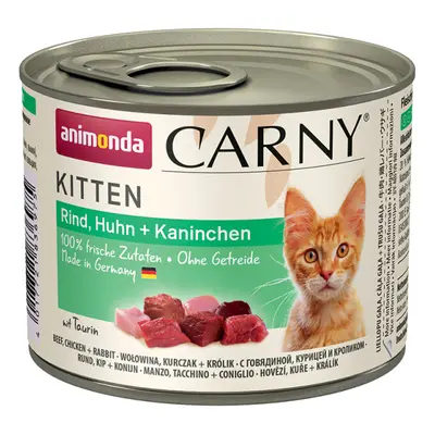 Konzerva ANIMONDA Carny Kitten hovězí + kuřecí + králík 200g