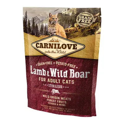 Carnilove Lamb and Wild Boar Adult Cats – Sterilised 400g