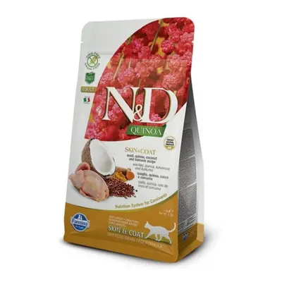 N & D GF Quinoa CAT Skin & Coat Quail & Coconut 300g