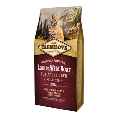 Carnilove Lamb and Wild Boar Adult Cats Sterilised 6kg