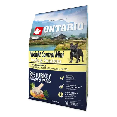 Ontario Mini Weight Control Turkey & Potatoes 2,25 kg