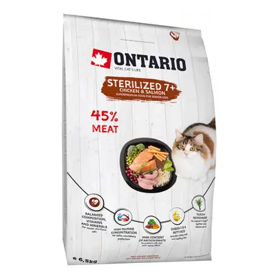 Ontario Cat Sterilised 7+ Senior 6,5kg