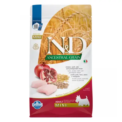 N&D Ancestral Grain Dog Adult Mini Chicken & Pomegranate 2,5kg