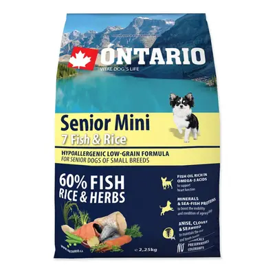 Ontario Senior Mini Fish & Rice 2,25kg