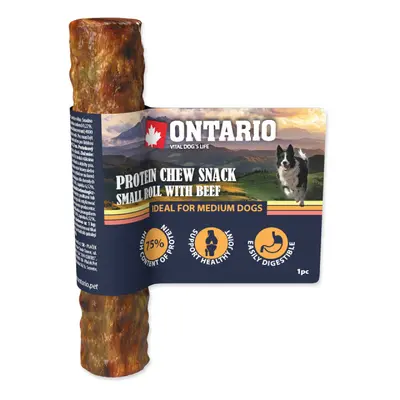 Ontario Protein žvýkací pamlsek malá rolka s hovězím