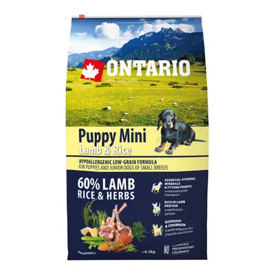 Ontario Puppy Mini Lamb & Rice 6,5kg