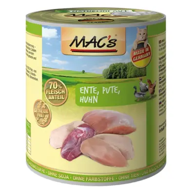 Mac´s Cat Konz. Kachna/Krůta/Kuře - 400g