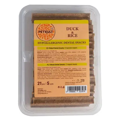 Petkult Dental Snack Hypoallergenic Duck/Rice - 12ks/L