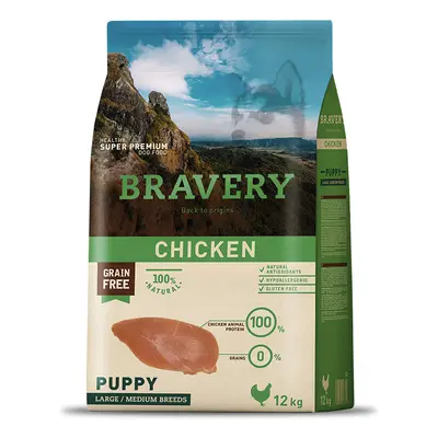 Bravery dog Large/Medium Puppy Chicken - 4kg