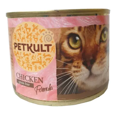 Petkult Cat Konzerva Kuřecí - 12x185g (10 + 2 gratis)