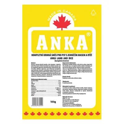 Anka Dog Lamb and Rice - 10kg