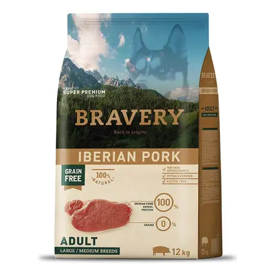 Bravery Dog Large/Medium Adult Iberian Pork - 12kg