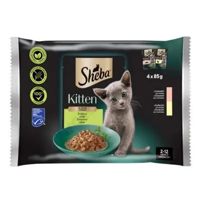 Sheba Kitten Smíšený Výběr ve Šťávě - 4x85g