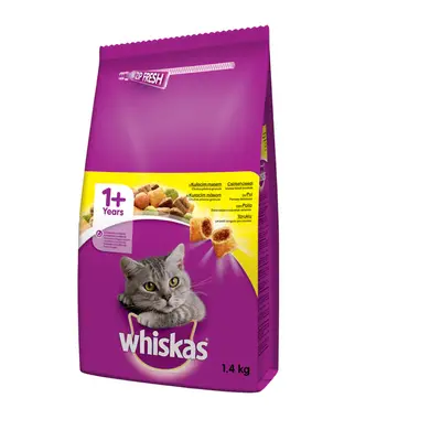 Whiskas Suché Kuřecí - 1,4kg