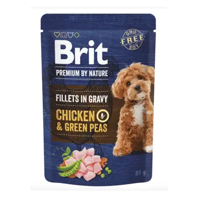 Brit Premium by Nature Adult Gravy Chicken/Green Peas - 24x85g