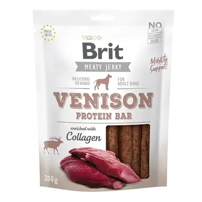 Brit Meaty Jerky Venison Protein Bar - 200g