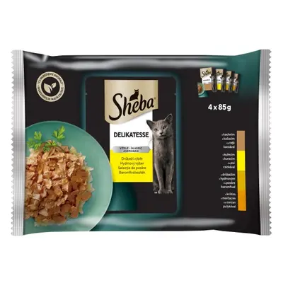 Sheba Delikatesse Drůbeží Výběr v Želé - 4x85g