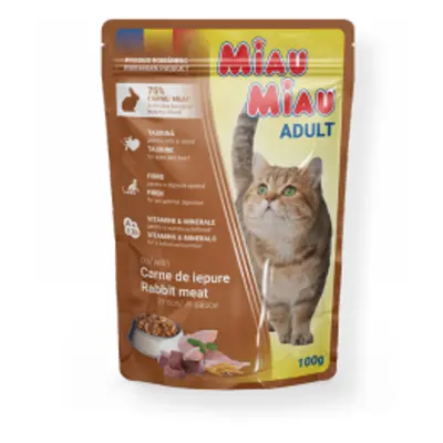 Miau Miau Kapsa Adult Rabbit - 24x100g