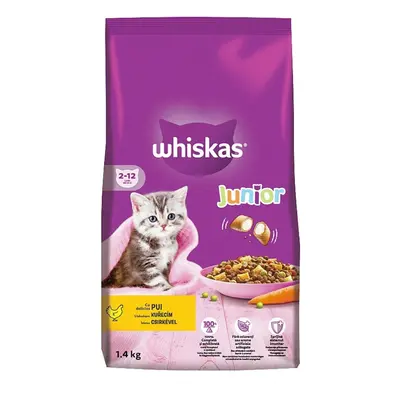 Whiskas Suché Junior Kuřecí - 1,4kg