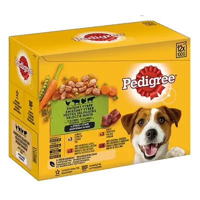 Pedigree Adult Smíšený výběr se zeleninou ve šťávě - 12 ks