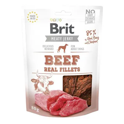 Brit Meaty Jerky Beef Real Fillets - 80g