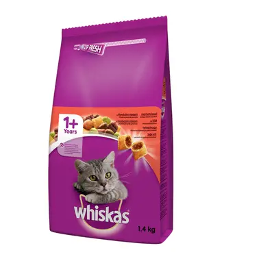 Whiskas Suché 1,4kg - Hovězí