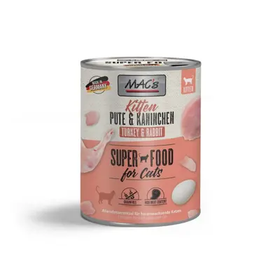 Mac's Konz. Kitten Krůtí/Králičí - 400g