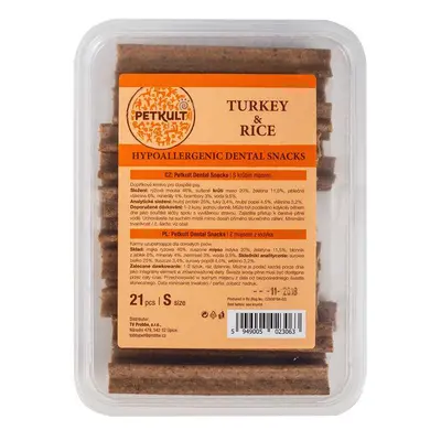 Petkult Dental Snack Hypoallergenic Turkey/Rice - 34ks/M