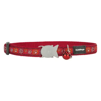 RedDingo Obojek Paw Impressions Red - 12mm/20 až 32cm