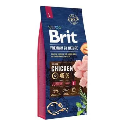 Brit Premium By Nature Dog Junior L Chicken - 15kg